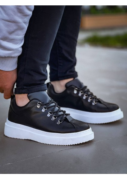 Kb-X4 Kuback Siyah Cilt Yüksek Taban Bağcıklı Günlük Erkek Ayakkabı fiyatları