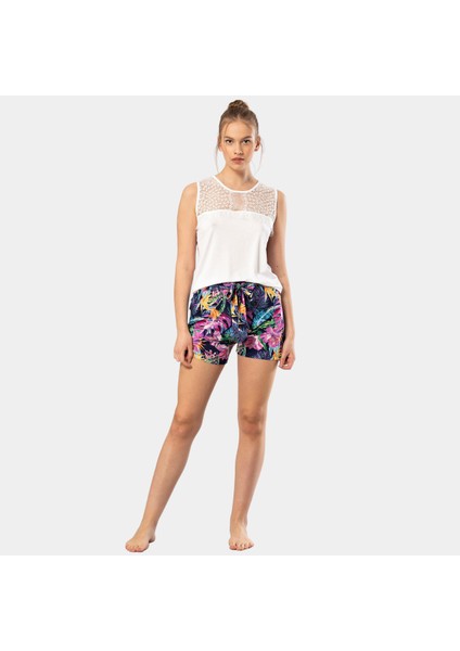 Kadın Desenli Şort Takım 3303 modelleri