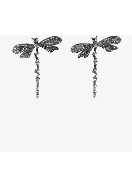 Parlak Taşlı Yusufçuk Küpe