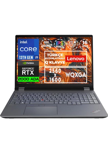 Mws Thinkpad P16 G2 I9-13980HX 16GB 1tb SSD 8 GB RTX2000 Ada 16" Wqxga W11P 21FA0003TX 002