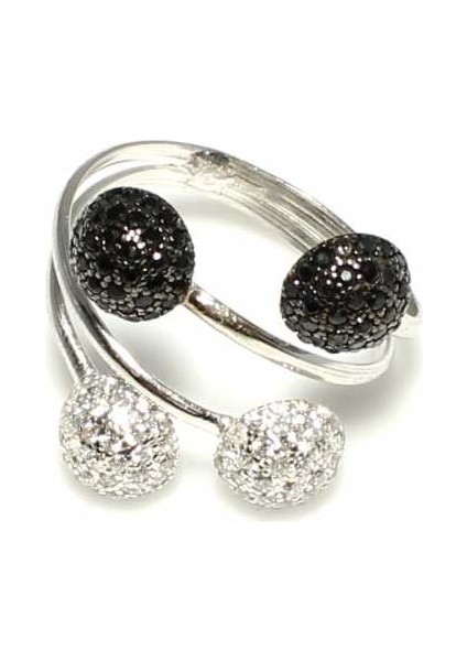 925 Ayar Gümüş Top Yüzük, Beyaz modelleri