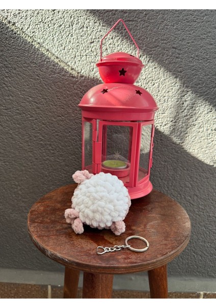 El Yapımı Örgü Pembe Balina Anahtarlık - Amigurumi Anahtarlık