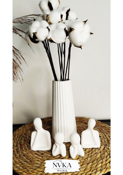 Bohem Tarz Büyük Boy Vazo Çizgili Iskandinav Vazo