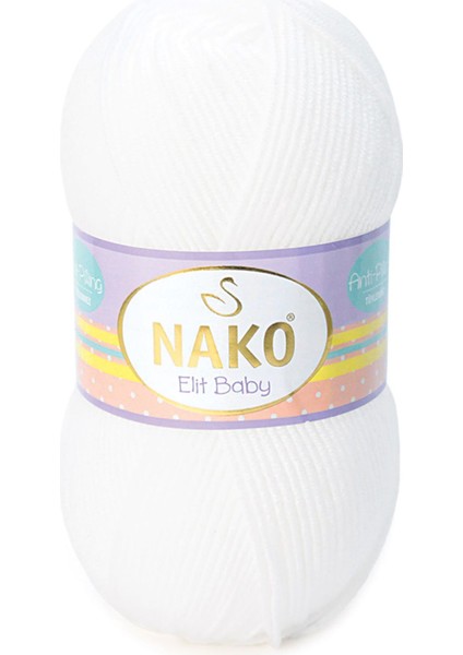 Elit Baby Anti Pilling Tüylenmeyen Bebek ipi 208 Beyaz