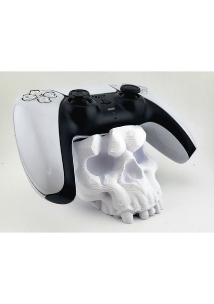 Ps5 Kafatası Oyun Kol Standı Beyaz / Tek Ebat