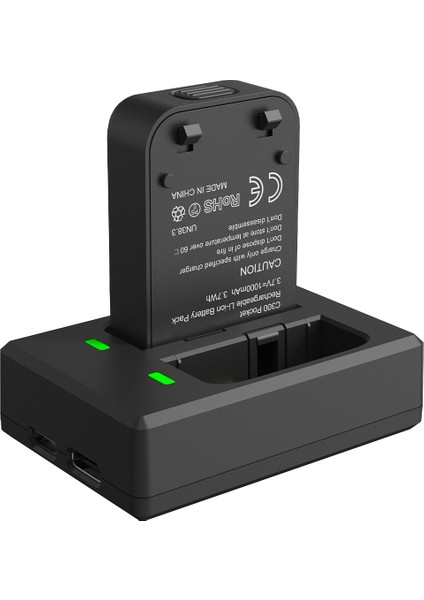 C300 & C300 Pocket Uyumlu 1000MAH Şarj Edilebilir Lityum Batarya Siyah