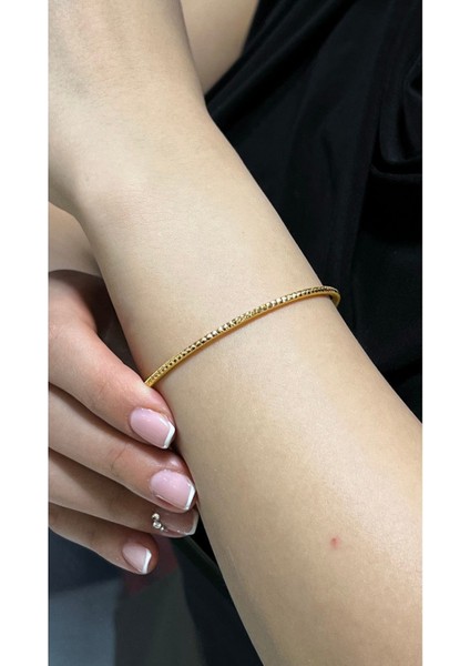 8 gr (Gram) Yatırımlık Işçiliksiz Dorika Toplu Ajda Bilezik 22 Ayar Altın