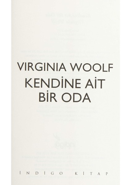 Kendine Ait Bir Oda - Virginia Woolf