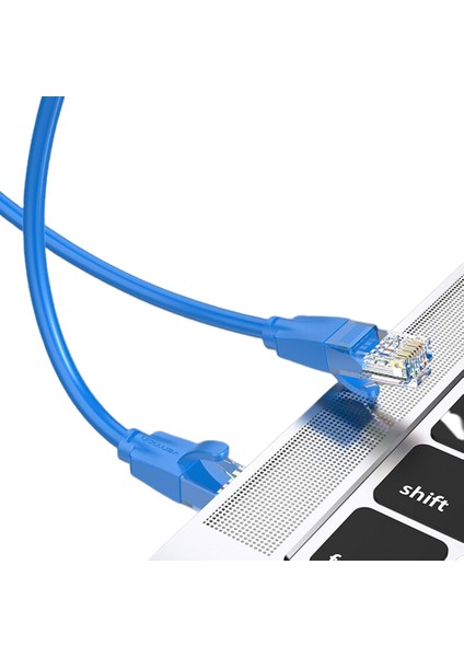 Cat6 1000MBPS Ethernet Internet Veri RJ45 Kablosu 3 Metre Mavi Kablo