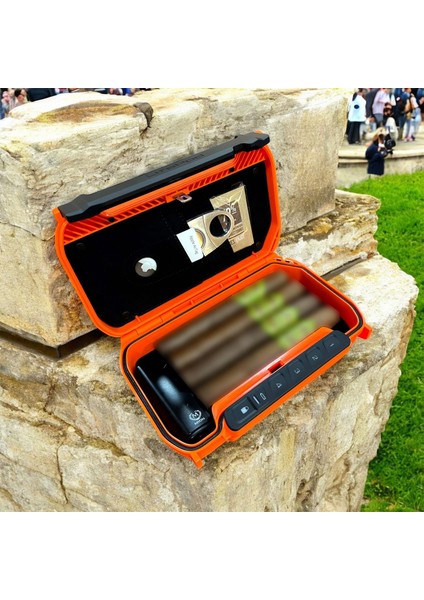 Vaultek Lifepod x Mini Seyahat Humidoru Turuncu 4lü