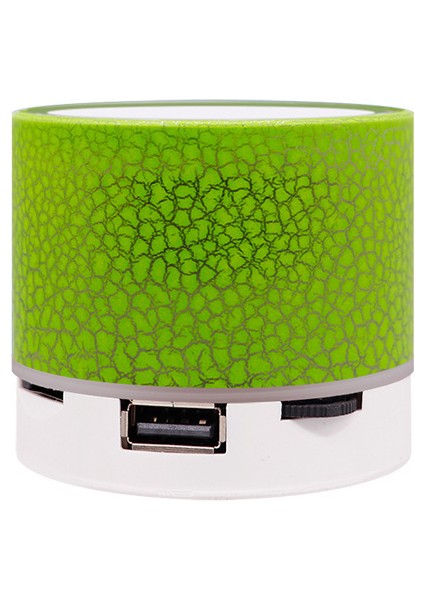 Mini Çatlak Bluetooth Ses Taşınabilir Kart Bas LED Işık Kablosuz Hoparlör (Yurt Dışından)