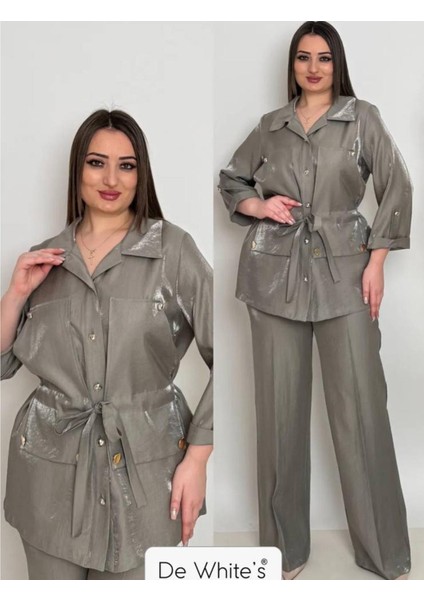 Büyük Beden Beli Lastik Detaylı Pantolon modelleri