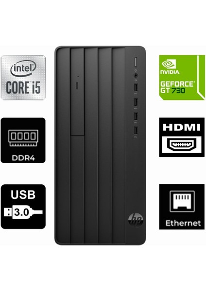 Protower 290 G9 Intel® Core I5-12500 6B2U8EA-123 64GB 4tb Quadro Nvidia GT730 4gb Freedos Masaüstü Bilgisayar