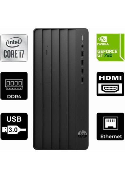 Protower 290 G9 Intel I7-12700KF 6B2U8EA-249 8gb 256GB Quadro Nvidia GT730 4gb Freedos Masaüstü Bilgisayar