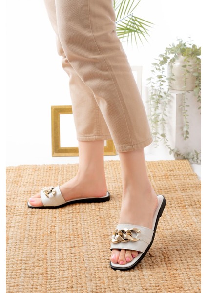 Zincirli Kadın Terlik Dış Mekan Sokak Plaj Ve Terliği modelleri