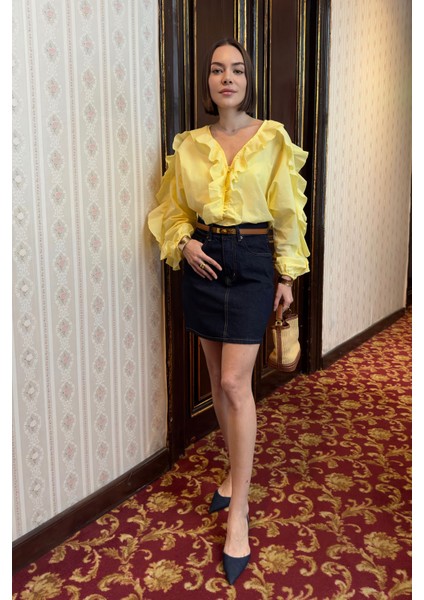 Premium Denim Etek- Koyu Lacivert modelleri