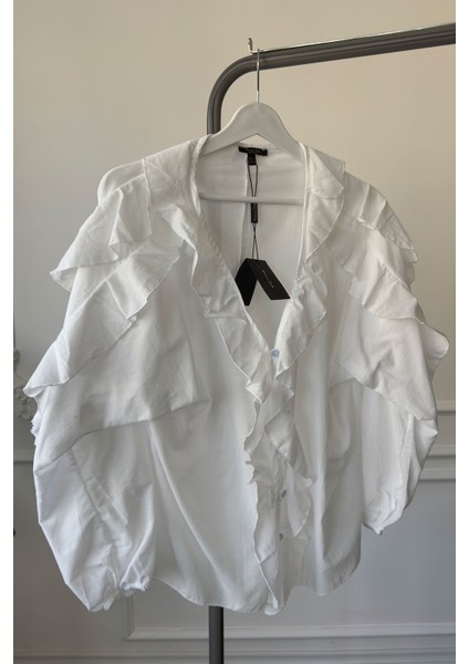 Vual Bağlamalı Orj Gömlek- Beyaz modelleri