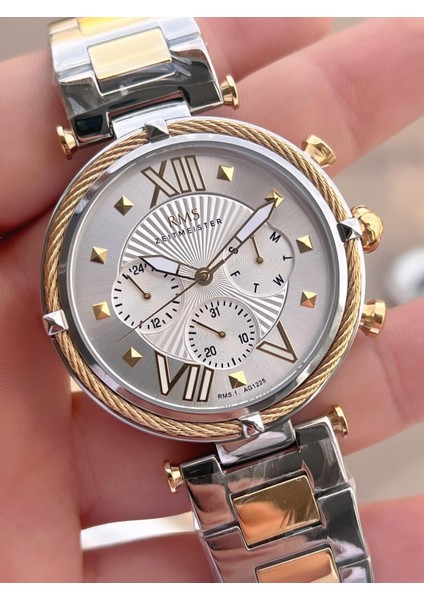 Rms Romanson Çelik Kararmaz Renk Atmaz Damat ve Nişan Içim Suya Dayanıklı Erkek Kol Saati RM1493.04