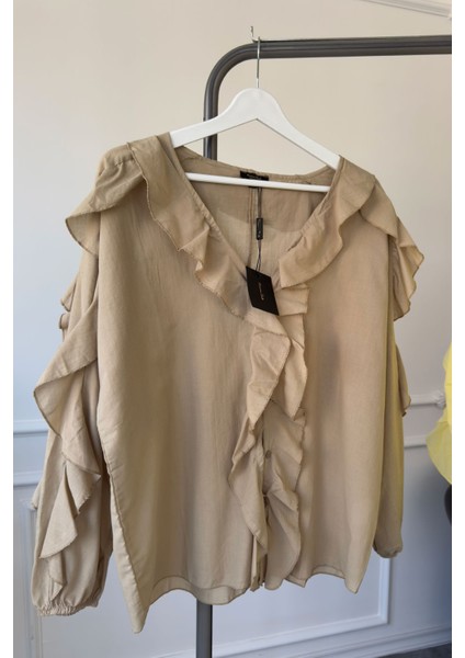 Vual Bağlamalı Orj Gömlek- Camel modelleri