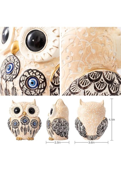 Lüks Dream Catcher Düş Kapanı Işlemeli Görmedim Duymadım Bilmiyorum 3'lü Dekoratif Baykuş Biblo Set indirimleri