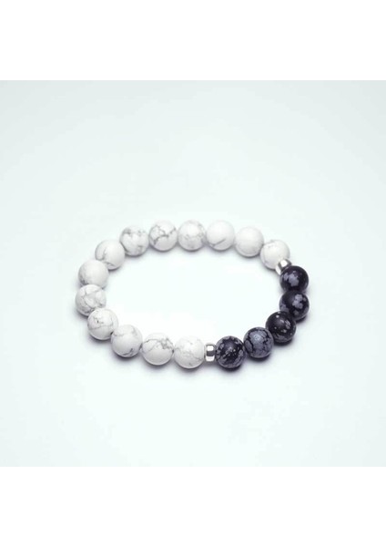 El Yapımı Volkanik Taş Kaymaktaşı Boncuk Bilezik Erkekler Için Retro 10/8mm Elastik Boncuk Çift Bilezik (Yurt Dışından)