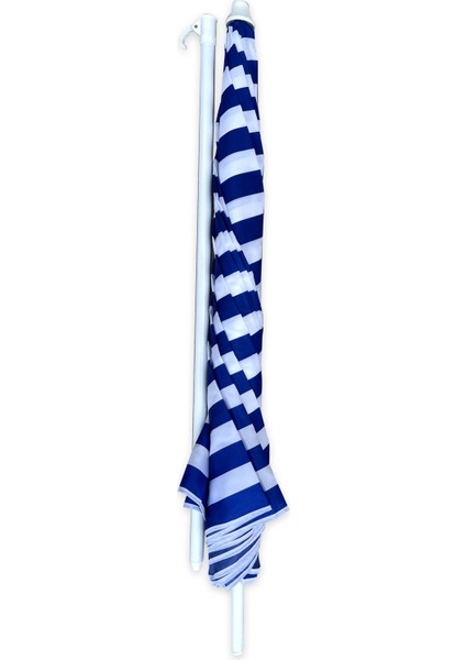 Plaj Şemsiyesi Bahçe Şemsiyesi Mavi - Beyaz 200 cm