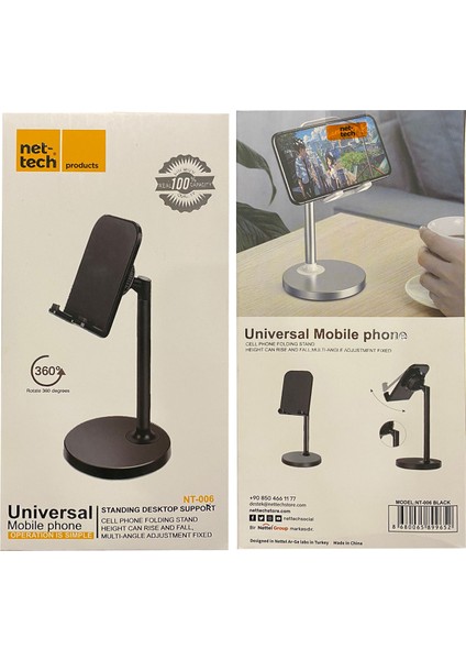 Siyah Telefon Tablet Standı (Sert Hafif Pilastik MALZEME+360° Döner Başlık+Stabil Ağırlık Dengeli) modelleri