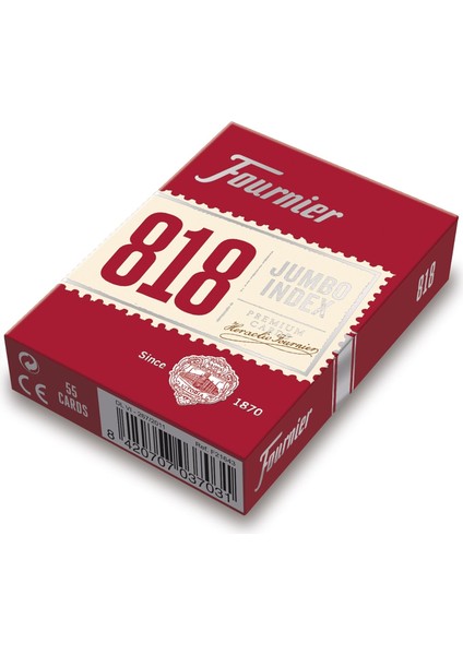 Fournier Poker Oyun Kartları Nº 818, Jumbo Endeks-Kırmızı modelleri