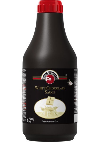 Profesyonel Beyaz Çikolatalı Sos 2,5kg (Pompa Hediyeli)