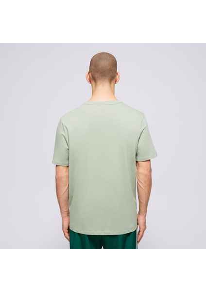 Woven Badge Erkek Yeşil Yuvarlak Yaka Tişört modelleri