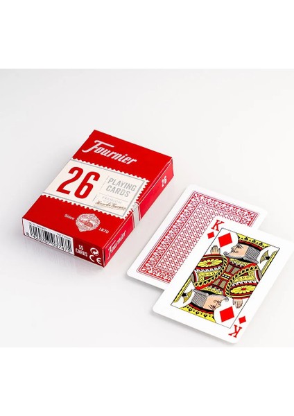 Fournier Bridge Oyun Kartları Nº 26, Standard Endeks-Kırmızı
