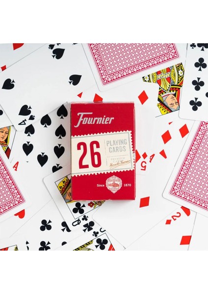 Fournier Bridge Oyun Kartları Nº 26, Standard Endeks-Kırmızı