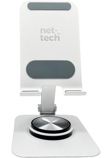 Beyaz 360° Hareketli Tüm Telefon-Tablet Için Masa Üstü Metal Telefon Tablet Tutucu Tutucağı Stand