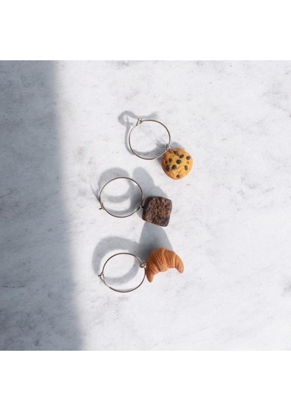 6’lı El Yapımı Minyatür Pasta Figürleri Bardak/kadeh Işaretleyici Set | Yılbaşı Süsü modelleri