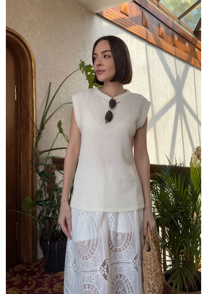 Orj Triko Süveter- Ekru