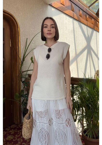 Orj Triko Süveter- Ekru fırsatları