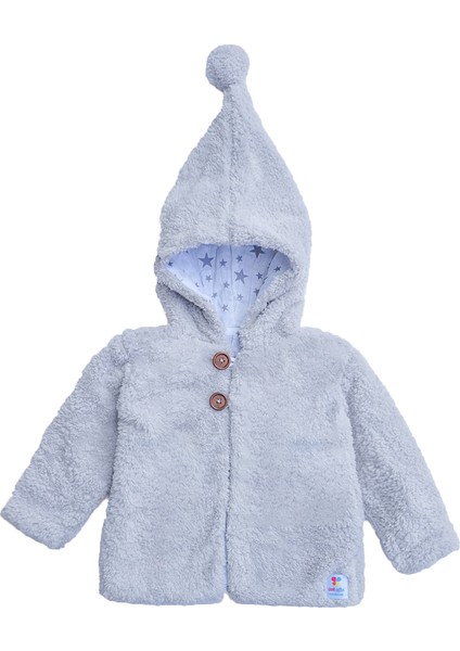 x Ipek Atlaskız Erkek Bebek Kapüşonlu Peluş Ceket