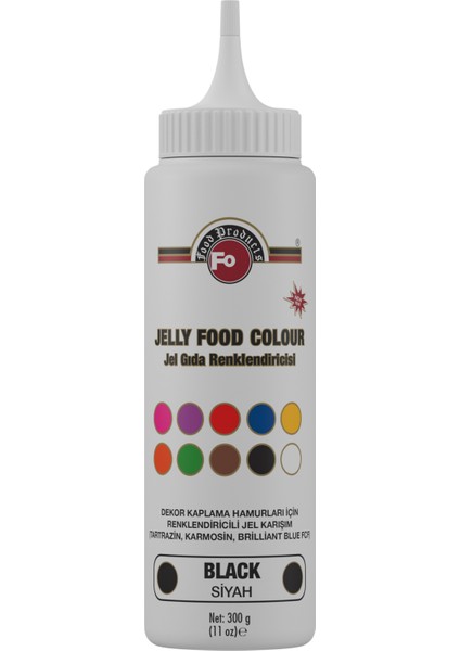 Siyah Jel Gıda Boyası 300 gr