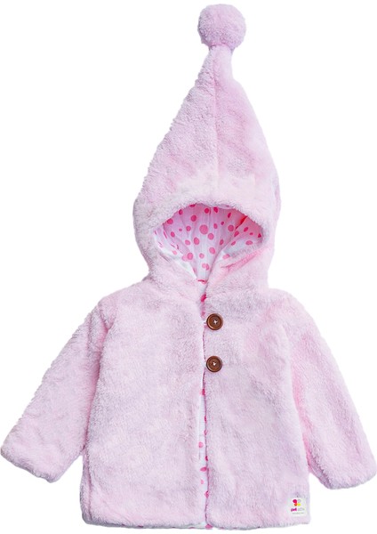 x Ipek Atlaskız Erkek Bebek Kapüşonlu Peluş Ceket
