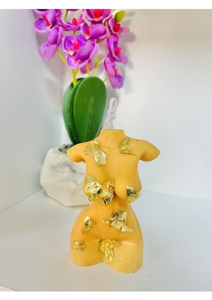 Kadın Vücudu Yaldızlı Dekoratif Kokulu Mum / Decorative Gilded Woman Body Candle modelleri