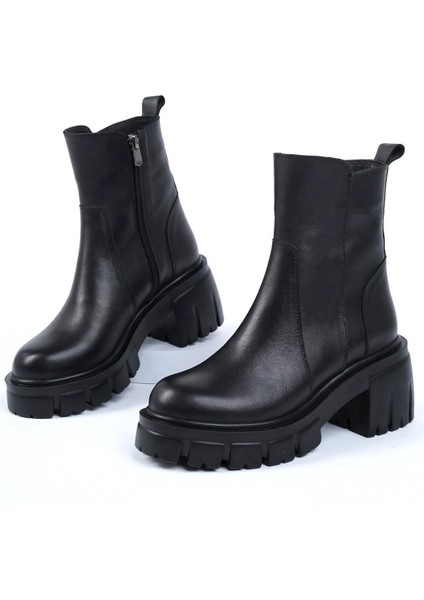 Deri Kadın Tırtıklı Deri Bot TRC49-206603