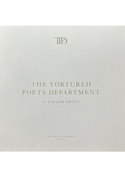 Taylor Swift The Tortured Poets Department 2 Plak