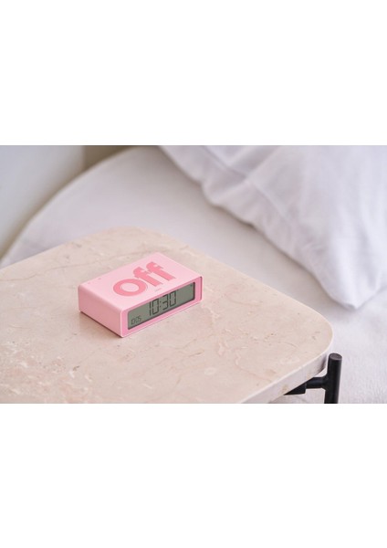 Flip Mini Şarj Edilebilir Alarm Saat Pembe fırsatları