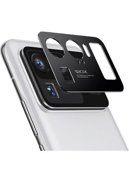 Xiaomi Mi 11 Ultra Kamera Lens Koruma Halkası Kapalı Tasarım Siyah