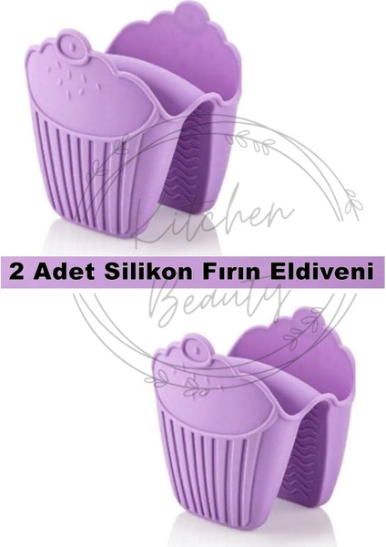 Silikon Yanmaz Fırın Eldiveni 2 Adet Tencere Taşıma Tutacağı 220 Dereceye Dayanıklı