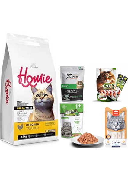 5 Li Avantaj Paketi Kediler Için Homie,felicia,jungle,eurogold,wanpy