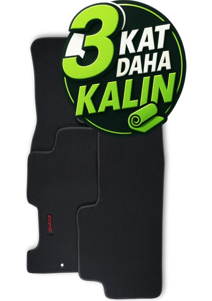 Velurpro Honda Civic 2007-2012 Araca Özel Halı Paspas Araba Halısı Oto Paspas