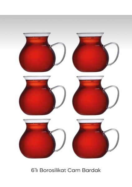 6 Lı Keyfi Ala Borosilikat Çay Bardağı Pinterest Bardak