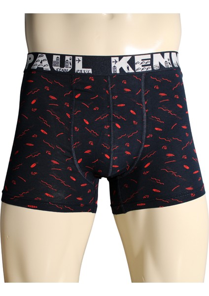 2'li Erkek Desenli Pamuklu Lüks Boxer