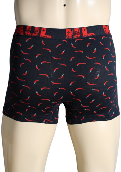 2'li Erkek Desenli Pamuklu Lüks Boxer